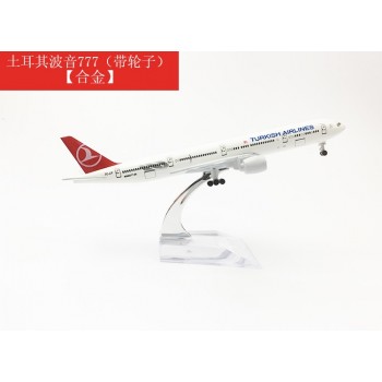 20CM Turkish Airlines Boeing 777 Airplane model Turkey 16CM B777 Plane model Alloy Metal Diecast Aircraft model Toy plane gift