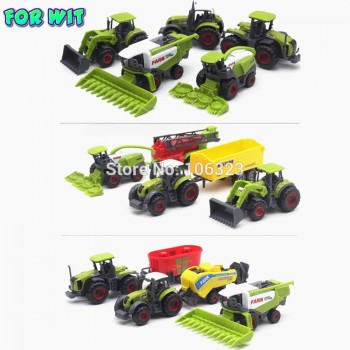 All Farm Tractor Set Great Play Collection Toy,Diecast Metal Vehicle Car Model with Plastic Part,Crop Cutter Sprayer Power Plant