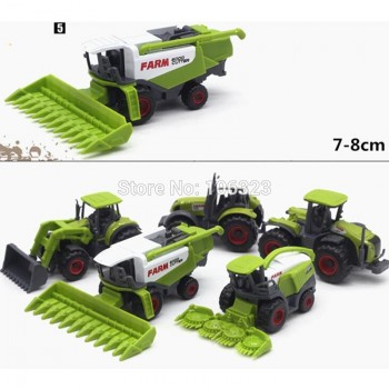 All Farm Tractor Set Great Play Collection Toy,Diecast Metal Vehicle Car Model with Plastic Part,Crop Cutter Sprayer Power Plant