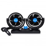 Mitchell 12V Mini Electric Car Fan Low Noise Summer Car Air Conditioner 360 Degree Rotating 2 Gears Adjustable Air Cooling Fan
