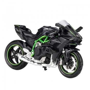 Maisto 1:18 KAWASAKI NINJA H2 R Black Diecast Alloy Motorcycle Model Toy For Children Birthday Gift Toys Collection