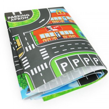 83*58CM Kids Toys City Parking Lot Roadmap Map DIY 28 Pcs Road Signs Car Model Climbing Mats Toys English Version Gift for Child