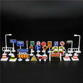 83*58CM Kids Toys City Parking Lot Roadmap Map DIY 28 Pcs Road Signs Car Model Climbing Mats Toys English Version Gift for Child