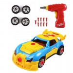 DIY Assembly Model Racing Car Kit Kids Drill Screws Toys Building Car With Lights and Sound Children Take Apart Tool Drill Toys