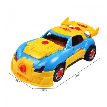 DIY Assembly Model Racing Car Kit Kids Drill Screws Toys Building Car With Lights and Sound Children Take Apart Tool Drill Toys