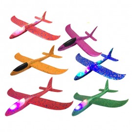 48cm Big Foam Plane Aircraft LED Hand Launch Throwing Airplane Glider Inertial Foam EPP Toy Children Plane Model Toys