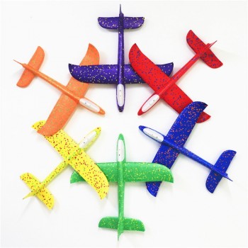 48cm Big Foam Plane Aircraft LED Hand Launch Throwing Airplane Glider Inertial Foam EPP Toy Children Plane Model Toys