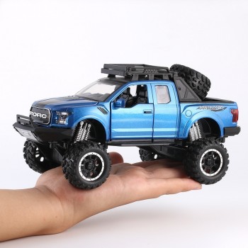 KIDAMI 1:32 Ford Raptor F150 Big Wheel MINIAUTO Alloy Pull Back Diecast car Model car Model Gift toys for children  car toy
