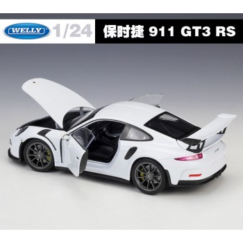 Welly 1:24 Scale Simulator Model Car Alloy 2016 Porsche 911 GT3 RS Sports Car Diecast Metal Toy Racing Car For kid toys Gift
