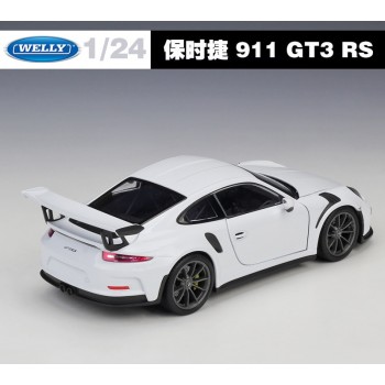 Welly 1:24 Scale Simulator Model Car Alloy 2016 Porsche 911 GT3 RS Sports Car Diecast Metal Toy Racing Car For kid toys Gift