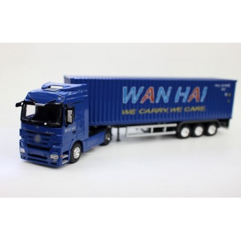 Diecast Alloy Metal Car big Container Truck 1:50 Scale Express DHL Truck Model Car-styling Transporter Kids Toys Chirstmas gift