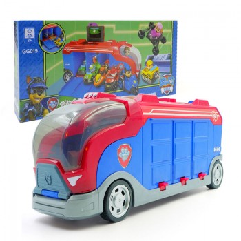 High Quality Safe Eco-friendly Dogs Bus and Building Blocks Toy Bus Funny Model Toys DIY Camp Block Toys for Kids Child Gift