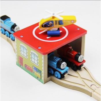EDWONE All Kinds Train Garage Air Staion Wood Track Thomas Wooden Train Track Railway Accessories Toy Xmas Gift Thomas