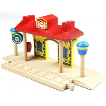 EDWONE All Kinds Train Garage Air Staion Wood Track Thomas Wooden Train Track Railway Accessories Toy Xmas Gift Thomas