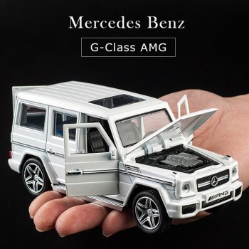 1:32 Alloy Pull Back Model Car Model Toy Sound Light Pull Back Toy Car For G65 SUV AMG Toys For Boys Children Gift
