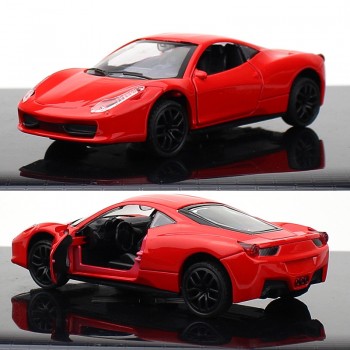 Enjoy Childhood ferraris Lamborghinis Scale 1:32 Alloy Sports Car Model Diecast Pull Back Door Toy For Children Hot Toy Car