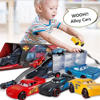 New Diecast Metal Alloy model Toys Diecast Metal truck Hauler with 6 small Pixar Cars 3 Jackson Storm Mater Cruz Ramirez Gift