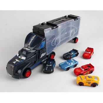 New Diecast Metal Alloy model Toys Diecast Metal truck Hauler with 6 small Pixar Cars 3 Jackson Storm Mater Cruz Ramirez Gift