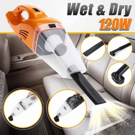 12V 100W Truck Vacuum Cleaner High Suction HEPA Car 120W Portable Handheld Vacuum Cleaner Wet and Dry Dual Use Car Electronics