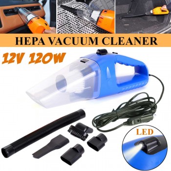 12V 100W Truck Vacuum Cleaner High Suction HEPA Car 120W Portable Handheld Vacuum Cleaner Wet and Dry Dual Use Car Electronics