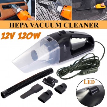 12V 100W Truck Vacuum Cleaner High Suction HEPA Car 120W Portable Handheld Vacuum Cleaner Wet and Dry Dual Use Car Electronics