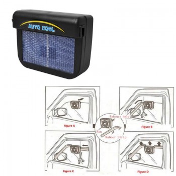 Solar Powered Car Auto Window Air Vent Cooling Fan Ventilation Cooler Radiator Heating amp; Fans