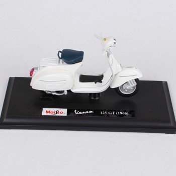 Maisto 1:18 vespa 125 gt 1966 white motorcycle diecast old motorcycle model women motorbike shape as gift for car fans 05082