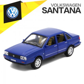 1:32 VW Santana Diecast Model, Metal Car For Boy Kids Present With Pull Back Function/Music/Light/Openable Doors