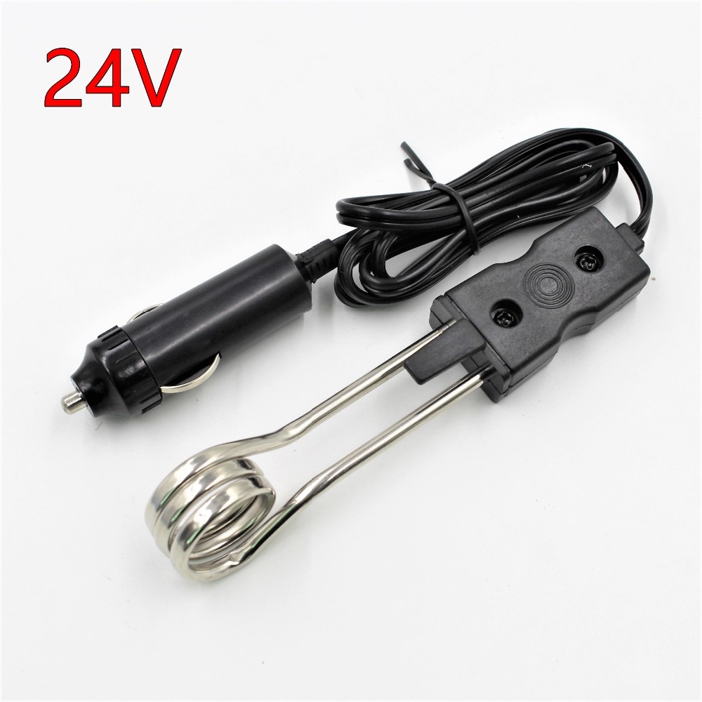 Car Immersion Electric Heater 24V 120W For Tea Coffe Hot Water Power From Cigarette Lighter