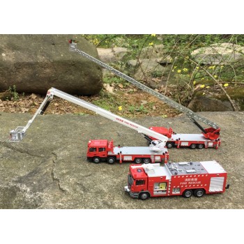 1:50 alloy engineering vehicles,high simulation Fire truck,fire ladder,climbing car,childrens educational toys,free shipping
