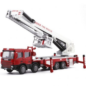 1:50 alloy engineering vehicles,high simulation Fire truck,fire ladder,climbing car,childrens educational toys,free shipping