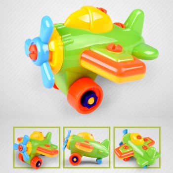 Children DIY Disassembling Plane Car Building Blocks Model Tool with Screwdriver Assembled Educational Toys NSV775
