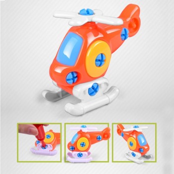 Children DIY Disassembling Plane Car Building Blocks Model Tool with Screwdriver Assembled Educational Toys NSV775