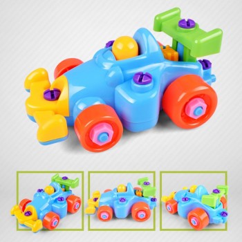 Children DIY Disassembling Plane Car Building Blocks Model Tool with Screwdriver Assembled Educational Toys NSV775