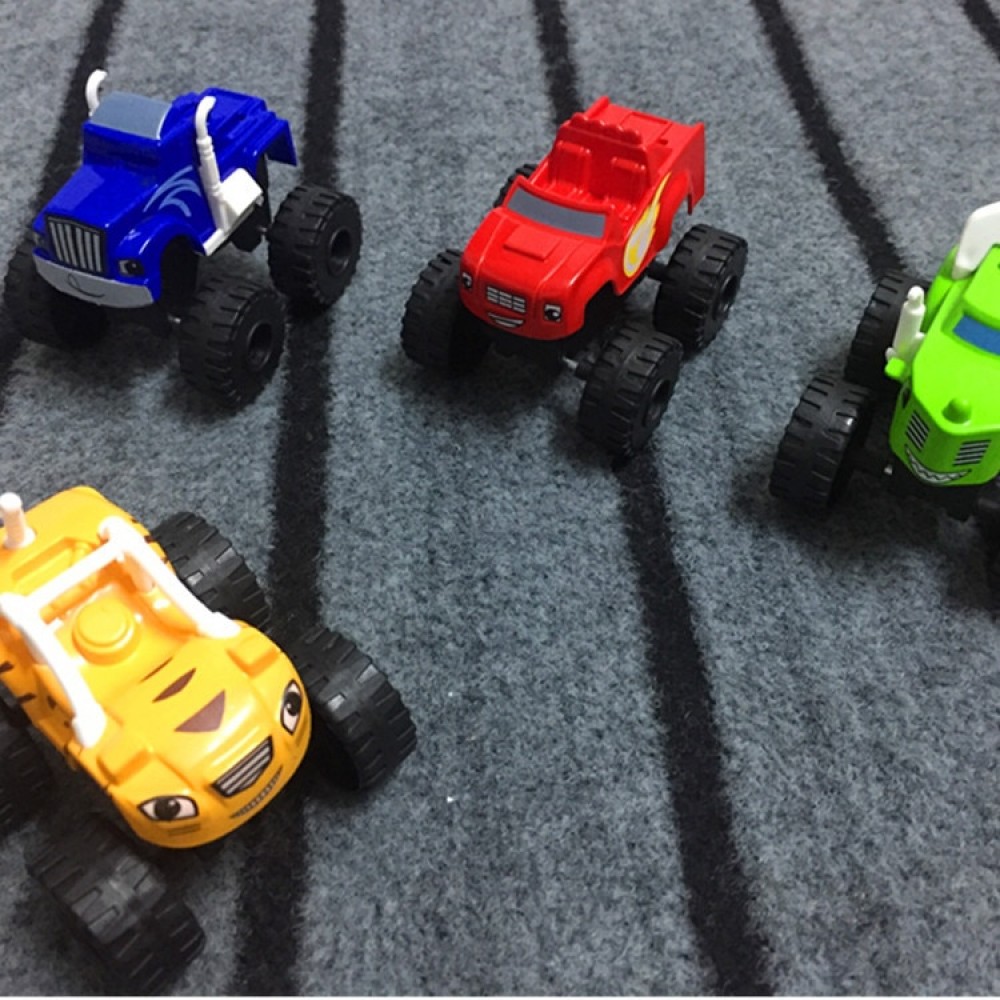 6pcs Childrens Toy Car Russia Miracle Blaze The Monster Machines Vehicle Car Super Stunts Blaze Toys for Children 2A017