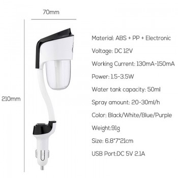 nanum II Car charger Car air freshener Humidifiers ii 12V High Quality Nebulizer Humidifier Mute Home Air Sterilization