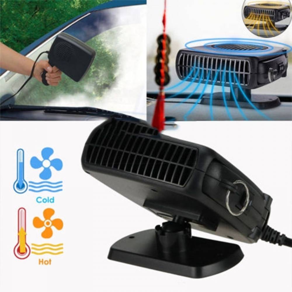 Free delivery 2 In 1 Car Portable Ceramic Heating Cooling Heater Fan Defroster Demister DC 12V