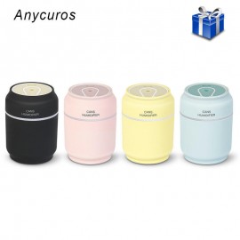 Mini USB 200ml Cans Air Humidfier USB Air Purifier Freshener with LED Lamp Aromatherapy Auto Mini Car Humidifiers Desk Lamp fan