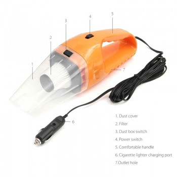 Onever Car Dust Vacuum Cleaner Handheld 150W Portable Vacuum Cleaner Wet Dry Dual-Use Car Cleaning Tool Interior Accessories 12V