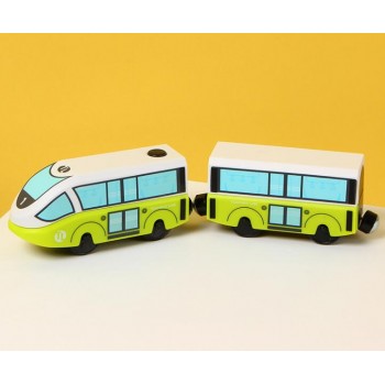 Childrens Toys Electric Train Locomotive Magnetic Connector Battery Operated Toy Trains Compatible with Brio Trains Gift Boys