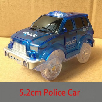 5.2cm Magic Diecasts Electronics LED Car Toys Flashing Lights Kids Christmas Birthday Gift Play with Glow Racing Tracks Together