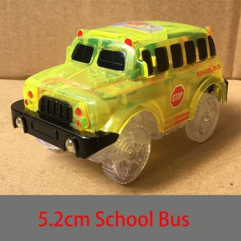 5.2cm Magic Diecasts Electronics LED Car Toys Flashing Lights Kids Christmas Birthday Gift Play with Glow Racing Tracks Together