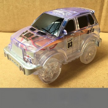 5.2cm Magic Diecasts Electronics LED Car Toys Flashing Lights Kids Christmas Birthday Gift Play with Glow Racing Tracks Together
