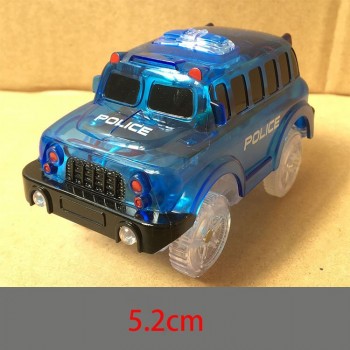 5.2cm Magic Diecasts Electronics LED Car Toys Flashing Lights Kids Christmas Birthday Gift Play with Glow Racing Tracks Together