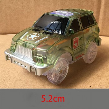 5.2cm Magic Diecasts Electronics LED Car Toys Flashing Lights Kids Christmas Birthday Gift Play with Glow Racing Tracks Together