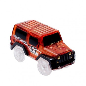 5.2cm Magic Diecasts Electronics LED Car Toys Flashing Lights Kids Christmas Birthday Gift Play with Glow Racing Tracks Together