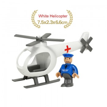 EDWONE Wood Magnetic Train Plane Wood Railway Helicopter Chrismas Car Accessories Toy For Kids Fit Wood Thomas Biro Tracks Gifts