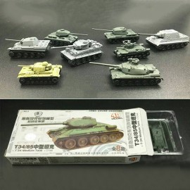 8pcs Set Plastic 4D Assembled Tank Model 1:144 Thumb Tank Military Model Toy  Military Tank Toy Christmas gift