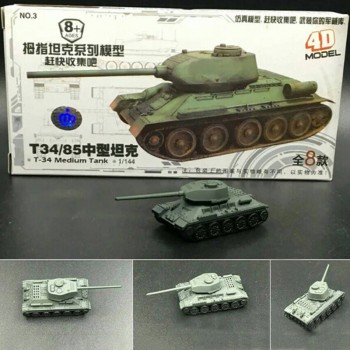 8pcs Set Plastic 4D Assembled Tank Model 1:144 Thumb Tank Military Model Toy  Military Tank Toy Christmas gift