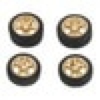 1:64 Car Wheels Tire Modified Vehicle Alloy Rubber Car Refit Wheels For 1/64 Cars Suitable 4 Wheels One Set DIY Assemble